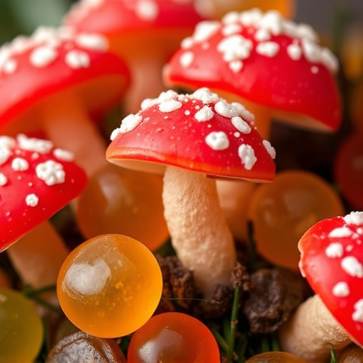 Amanita Magic Mushroom Gummies Close-Up