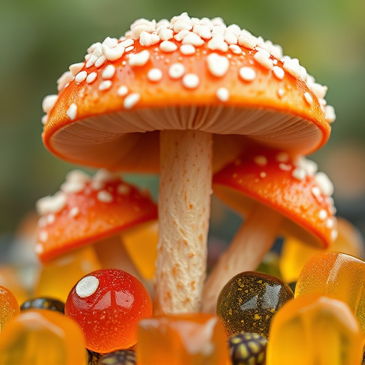 Amanita Magic Mushroom Gummies Close-Up