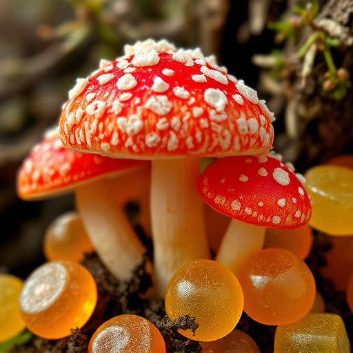 Amanita Magic Mushroom Gummies Close-Up