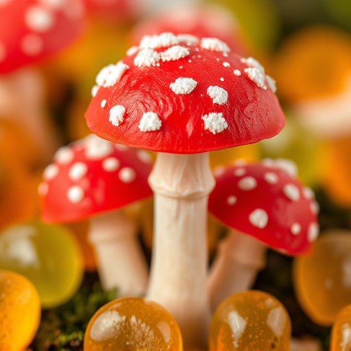 Amanita Magic Mushroom Gummies Close-Up