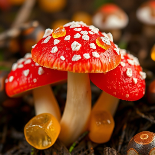 Amanita Magic Mushroom Gummies Close-Up