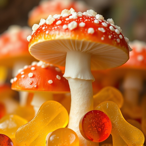 Amanita Magic Mushroom Gummies Close-Up