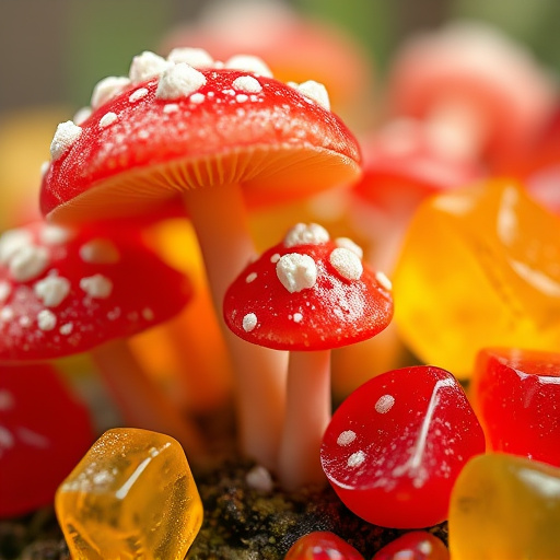 Amanita Magic Mushroom Gummies Close-Up