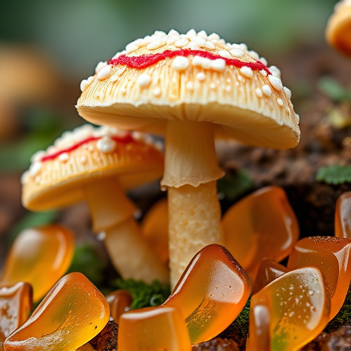 Amanita Magic Mushroom Gummies Close-Up
