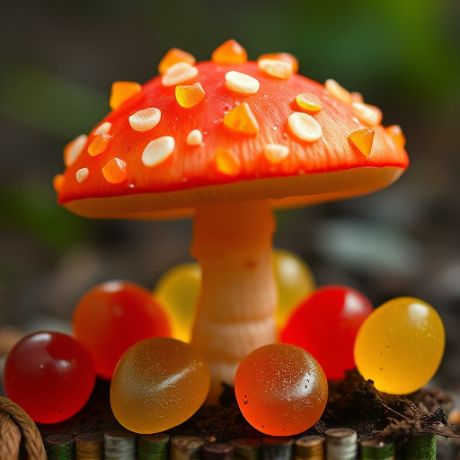 Amanita Magic Mushroom Gummies Close-Up
