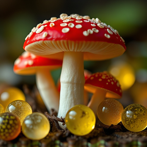 Amanita Magic Mushroom Gummies Close-Up