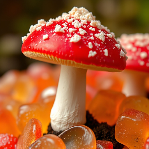 Amanita Magic Mushroom Gummies Close-Up