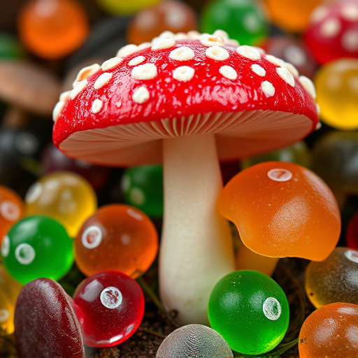 Amanita Magic Mushroom Gummies Close-Up