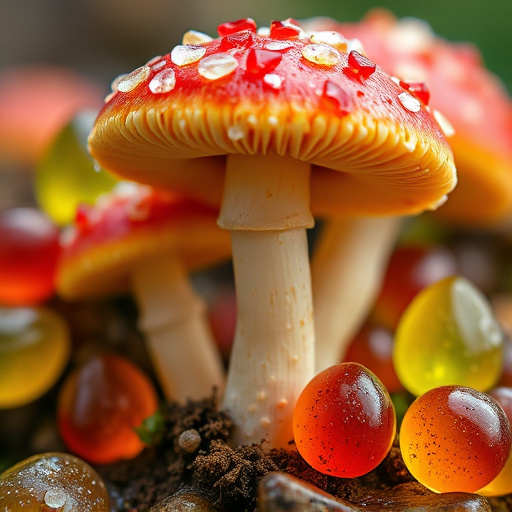 Amanita Magic Mushroom Gummies Close-Up