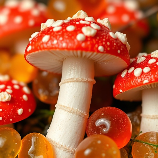 Amanita Magic Mushroom Gummies Close-Up