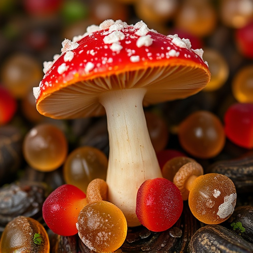 Amanita Magic Mushroom Gummies Close-Up