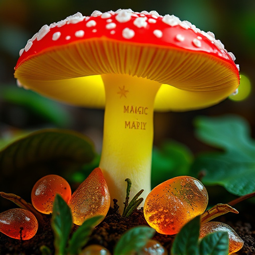 Amanita Magic Mushroom Gummies Close-Up