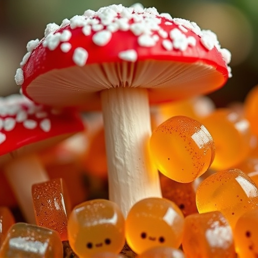Amanita Magic Mushroom Gummies Close-Up