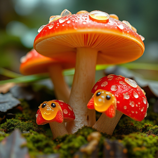 Amanita Magic Mushroom Gummies Close-Up