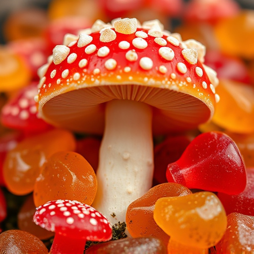 Amanita Magic Mushroom Gummies Close-Up