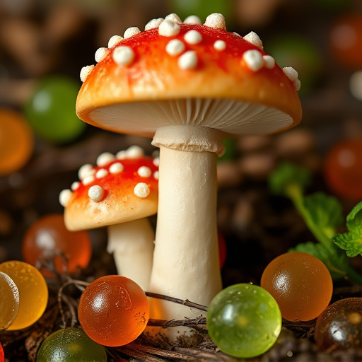 Amanita Magic Mushroom Gummies Close-Up