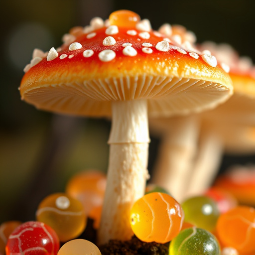 Amanita Magic Mushroom Gummies Close-Up