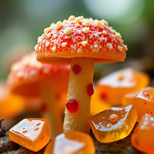 Amanita Magic Mushroom Gummies Close-Up