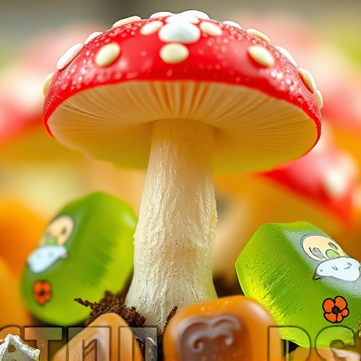 Amanita Magic Mushroom Gummies Close-Up