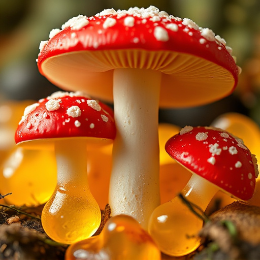 Amanita Magic Mushroom Gummies Close-Up