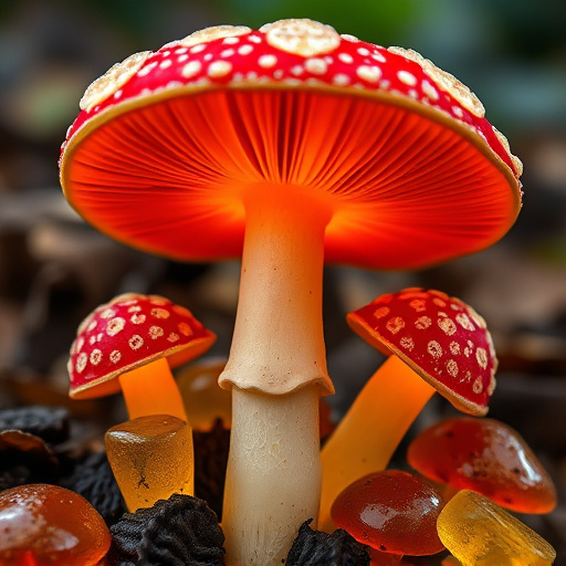 Amanita Magic Mushroom Gummies Close-Up