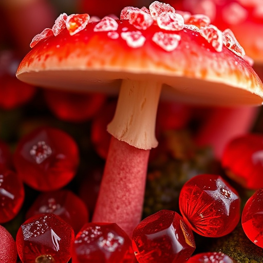 Amanita Magic Mushroom Gummies Close-Up