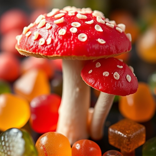 Amanita Magic Mushroom Gummies Close-Up