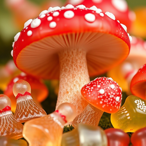 Amanita Magic Mushroom Gummies Close-Up
