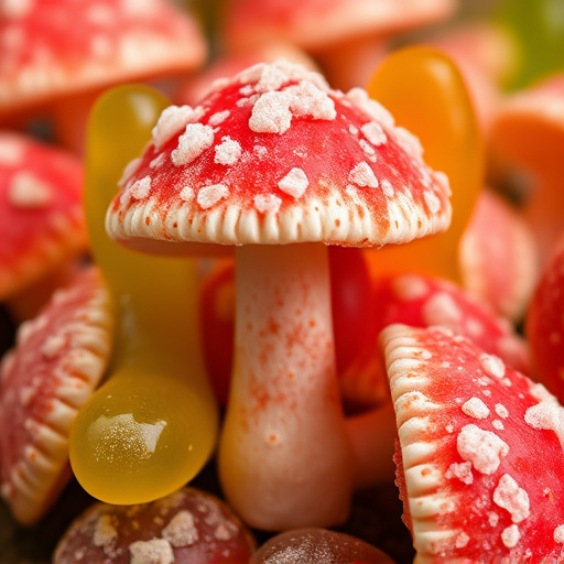 Amanita Magic Mushroom Gummies Close-Up