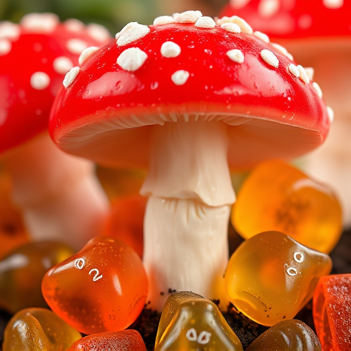 Amanita Magic Mushroom Gummies Close-Up