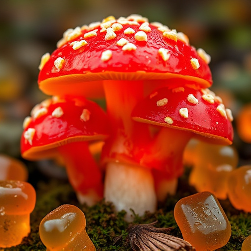 Amanita Magic Mushroom Gummies Close-Up