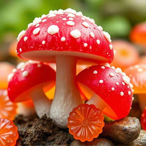 Amanita Magic Mushroom Gummies Close-Up