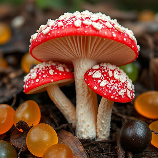 Amanita Magic Mushroom Gummies Close-Up