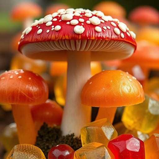 Amanita Magic Mushroom Gummies Close-Up