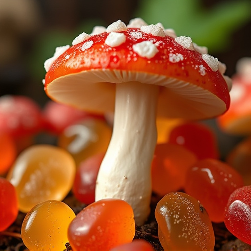 Amanita Magic Mushroom Gummies Close-Up
