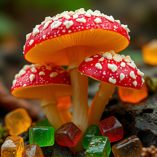 Amanita Magic Mushroom Gummies Close-Up