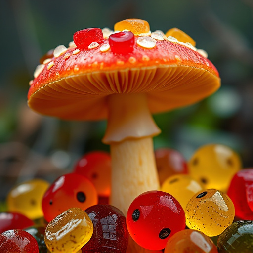 Amanita Magic Mushroom Gummies Close-Up