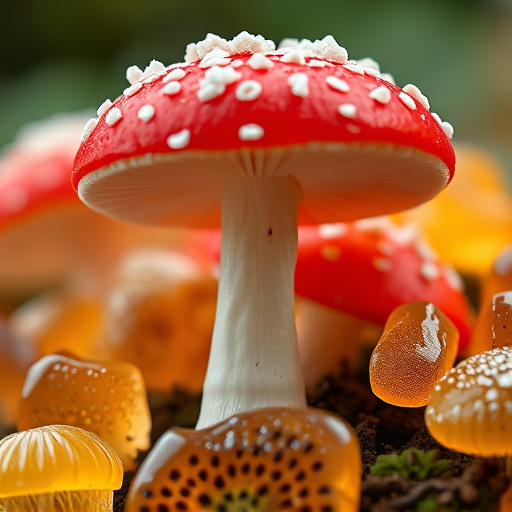 Amanita Magic Mushroom Gummies Close-Up