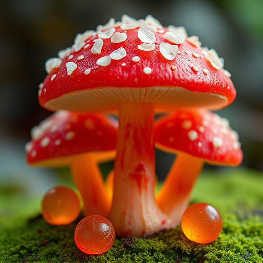 Amanita Magic Mushroom Gummies Close-Up