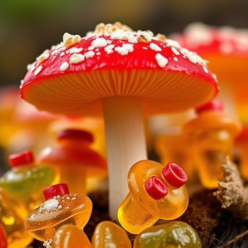 Amanita Magic Mushroom Gummies Close-Up