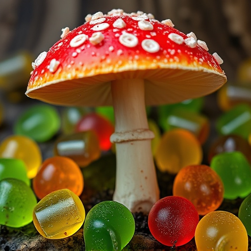 Amanita Magic Mushroom Gummies Close-Up