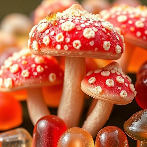 Amanita Magic Mushroom Gummies Close-Up