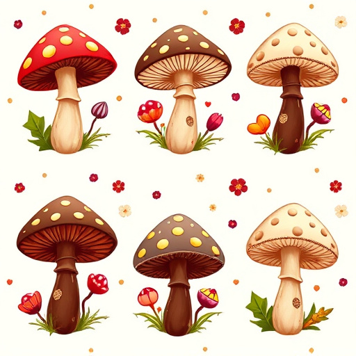 Artistic Magic Mushroom Chocolates Patterns