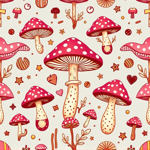 Artistic Magic Mushroom Chocolates Patterns