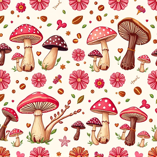 Artistic Magic Mushroom Chocolates Patterns