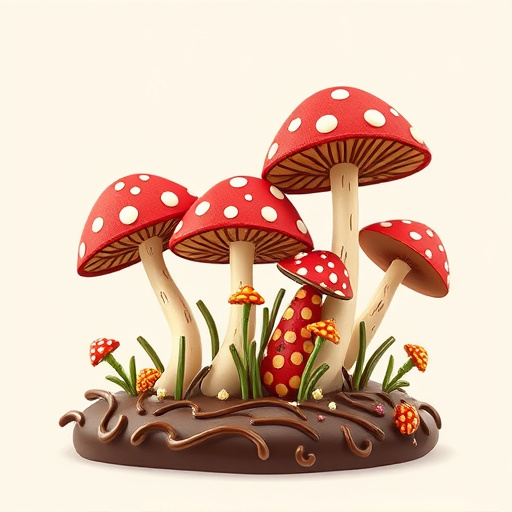 Artistic Magic Mushroom Chocolates Patterns