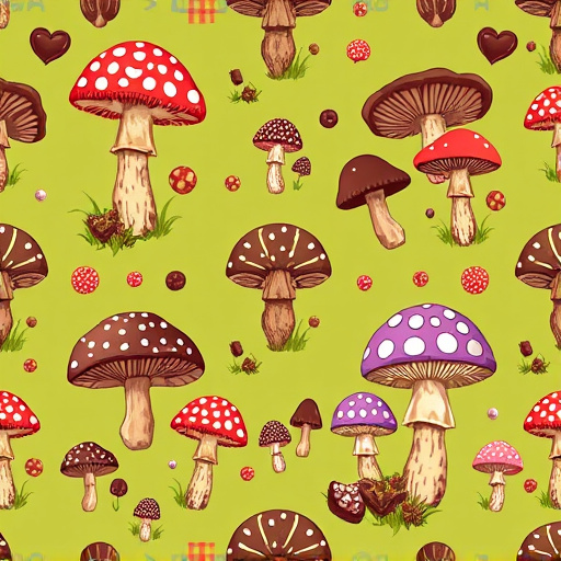 Artistic Magic Mushroom Chocolates Patterns
