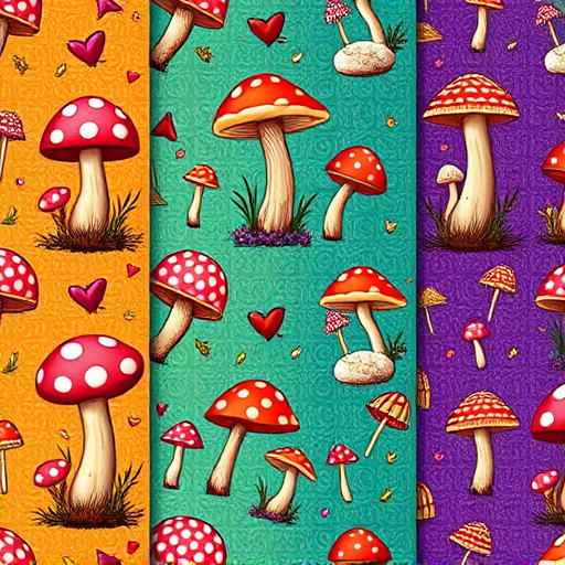 Artistic Magic Mushroom Chocolates Patterns