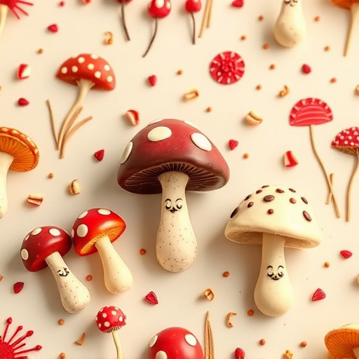 Artistic Magic Mushroom Chocolates Patterns