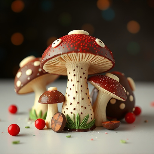 Artistic Magic Mushroom Chocolates Patterns